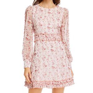 AQUA Toile Floral Print Dress – Size Small – 100% Exclusive to Bloomingdales